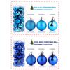 24PCS Christmas Ball Ornaments Mini Shatterproof Plastic Christmas Baubles Set for Holiday Party Wreath Tree Decor(1.57inch)