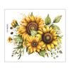 Spring Sunflower Toilet Sticker Removable Waterproof Wall PVC Living Room Self-adhesive Art Floral Bathroom