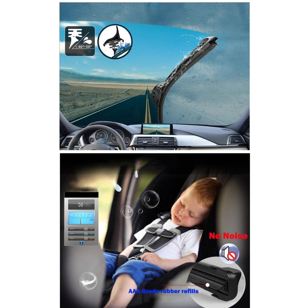 2Pcs/1Pcs Universal  Auto Vehicle Insert Soft Rubber Strip Refill For Frameless Wiper Blades 6mm 26" 24" Car Accessories