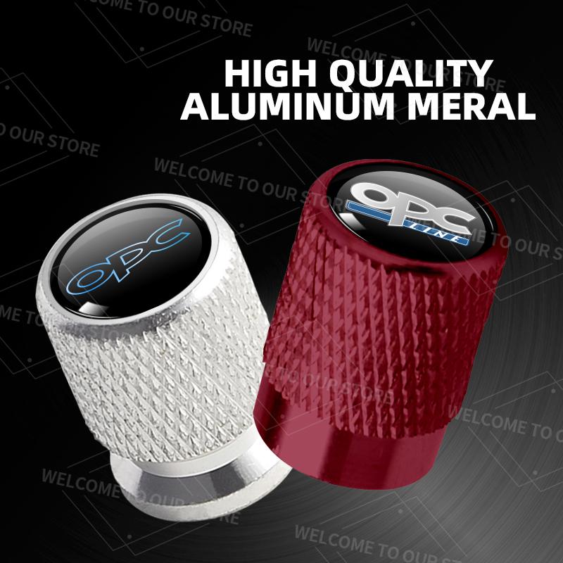 4pcs/1set For Opel OPC LINE Logo Mokka Antara Insignia VXR GSI GS GTC Car Valve Caps Wheel Tires Air Tyre Stem Protective Cover j111