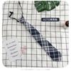 Small Tie Male and Female Students College Style Lazy Plaid Harajuku Trend Japanese JK Uniform