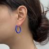 [Takeda Jewelry] Бирюзовые Серьги-Кольца, Серьги-Кольца из Настоящей Эмали, Стерлинговое Серебро S925, Популярные, Эмалированное Покрытие, Милые, Простые, Гипоаллергенные