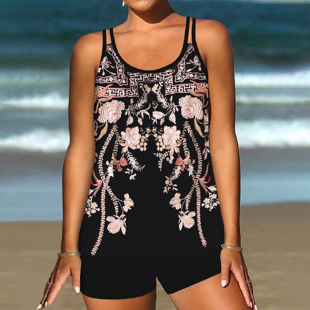 Женский сексуальный приталенный купальник с принтом на слинге и раздельном бикини плюс размер купальника (Два куска)