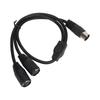 High Accuracy DIN 5 Pin Male to 2 DIN 5 Pin Female Cable Y Splitter Cable  Music Production Setup