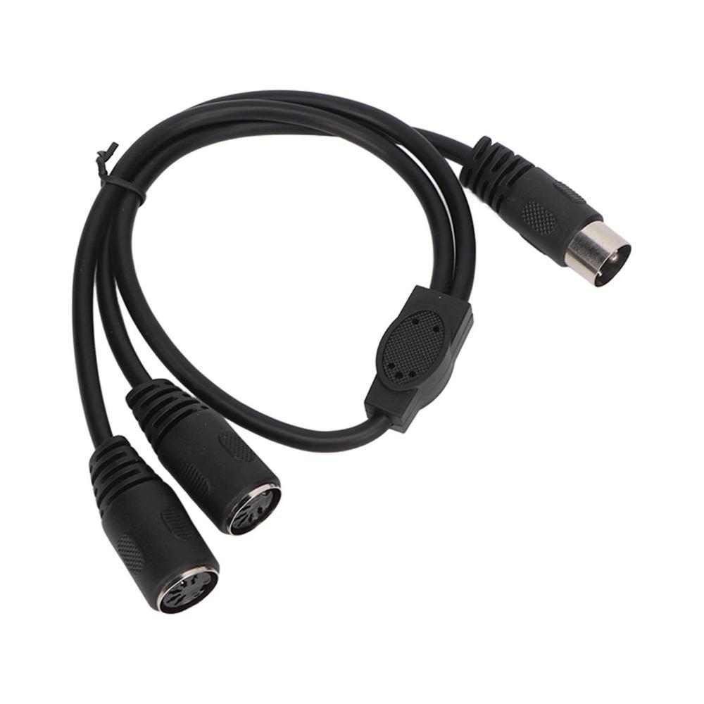 High Accuracy DIN 5 Pin Male to 2 DIN 5 Pin Female Cable Y Splitter Cable Music Production Setup