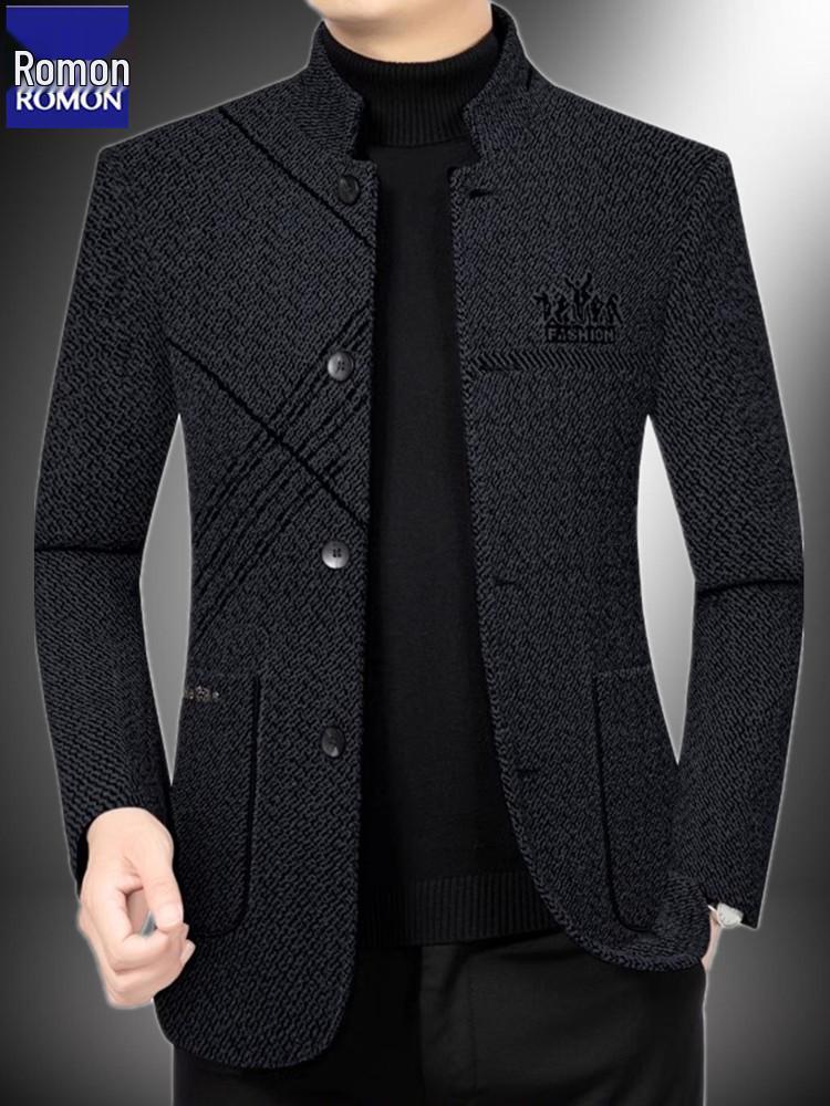 Мужская шерстяная куртка LOMON: Осенняя верхняя одежда в стиле Business Casual для среднего и молодого возраста, больших размеров, высококачественный папин стиль.