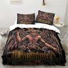 Satanic Satan Devil Bedding Set Boys Girls Twin Queen Size Duvet Cover Pillowcase Bed Kids Adult Fashion Home Textileextile