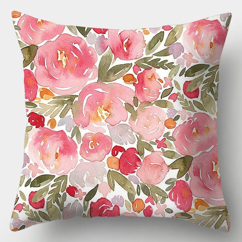 Наволочка Fresh Style 45 см X 45 см, квадратная наволочка для дивана, чехол для подушки с красивыми цветами