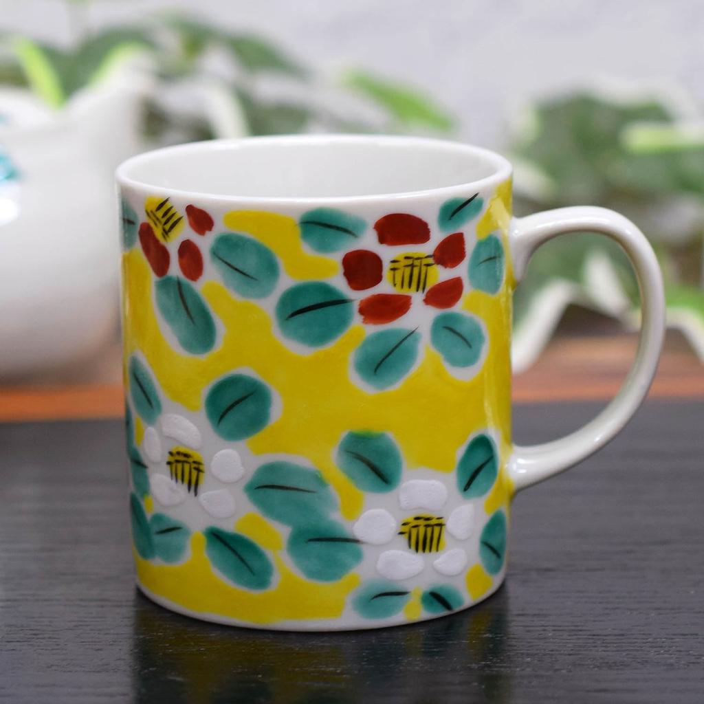 Кружка Стильная столовая посуда Кутани Керамика Кружка с цветочным узором Роскошный бренд Сделано в Японии