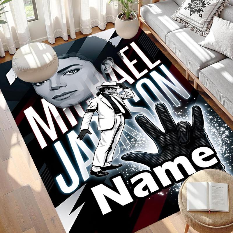Custom Name Personalized American singer Print Carpet, Versatile Home Decor Rug, for Playroom, Apartment, Balcony, Entryway, Hallway Gift