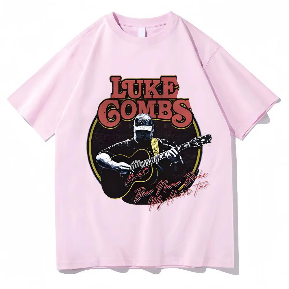 New Singer Luke Combs Print Tshirt Unisex Women Summer Short Sleeve TShirt Cotton Casual Shirts Male Hip Hop High Quality Clothes