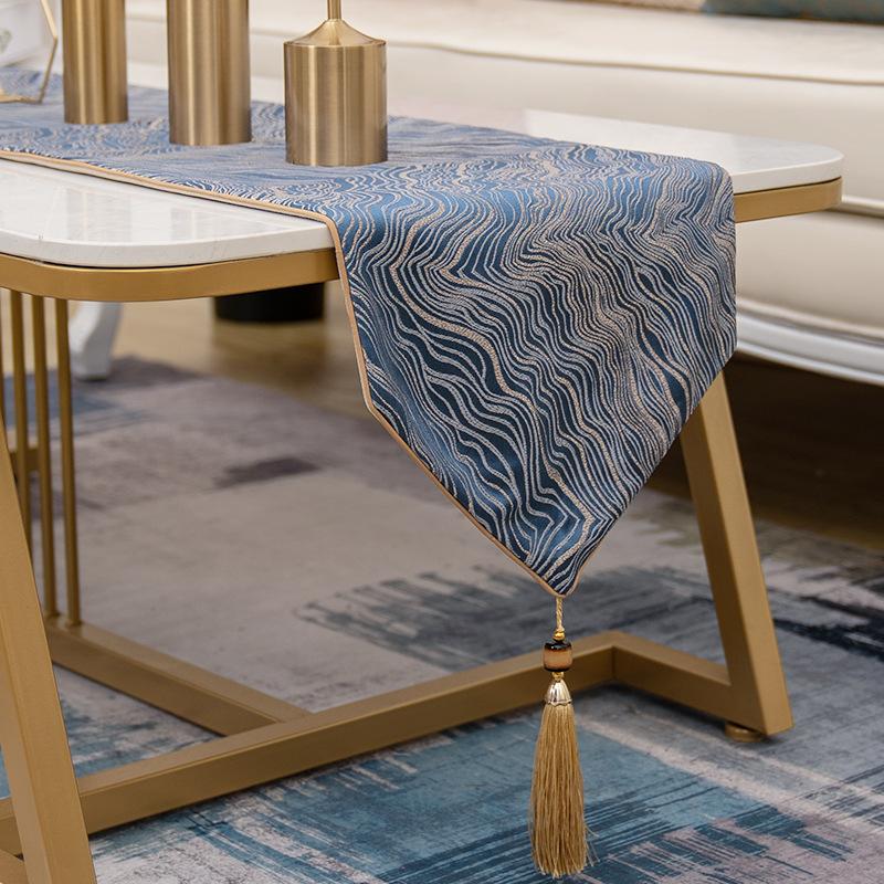 Современная вышивка, водная рябь, чайные столики, бегун, европейские атласные столы, флаг для гостиной, обеденный стол, чехол для телевизора, ткань для гостиничного стола, флаг