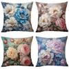 New Retro Old Peony Flower Pillowcase Home Sofa Cushion Pillowcase