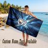Manchester City Design Beach Towel Custom Text Large Towel for Beach Vacation