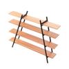 Wooden Display Shelf With 4 Storage Layers For Doll House Accessories 1/12 Scale Miniature Furniture Scene Display Props