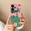 Cover Case For Oppo Realme 14T 14 14X Narzo 10 30 60 P3 C75x A5 Pro Cute Cartoon Dinosaur Pattern Liquid Silicone Anti Fingerprint Shell For Oppo Capa