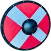 Shield Viking Wooden Medieval 24" Round Norse Battle Armor Warrior Handmade Gift Red