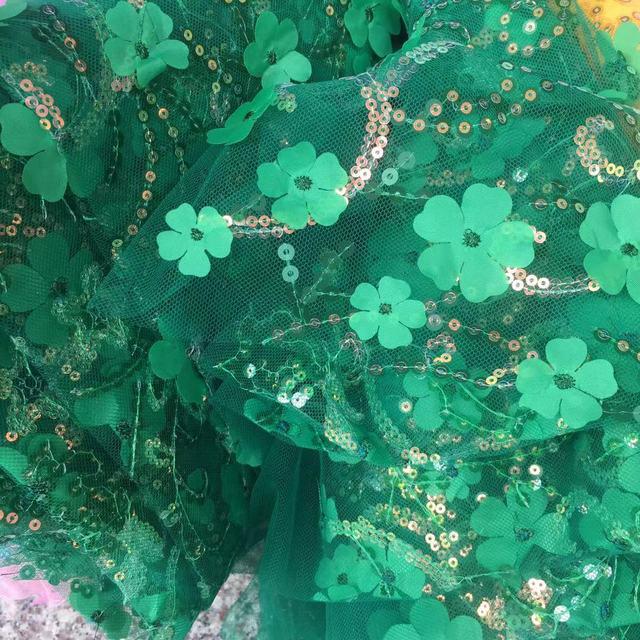 Ткань с 3D вышивкой пайетками в виде лепестков для свадебного платья, ципао, аксессуаров для волос, обуви, одежды и DIY поделок