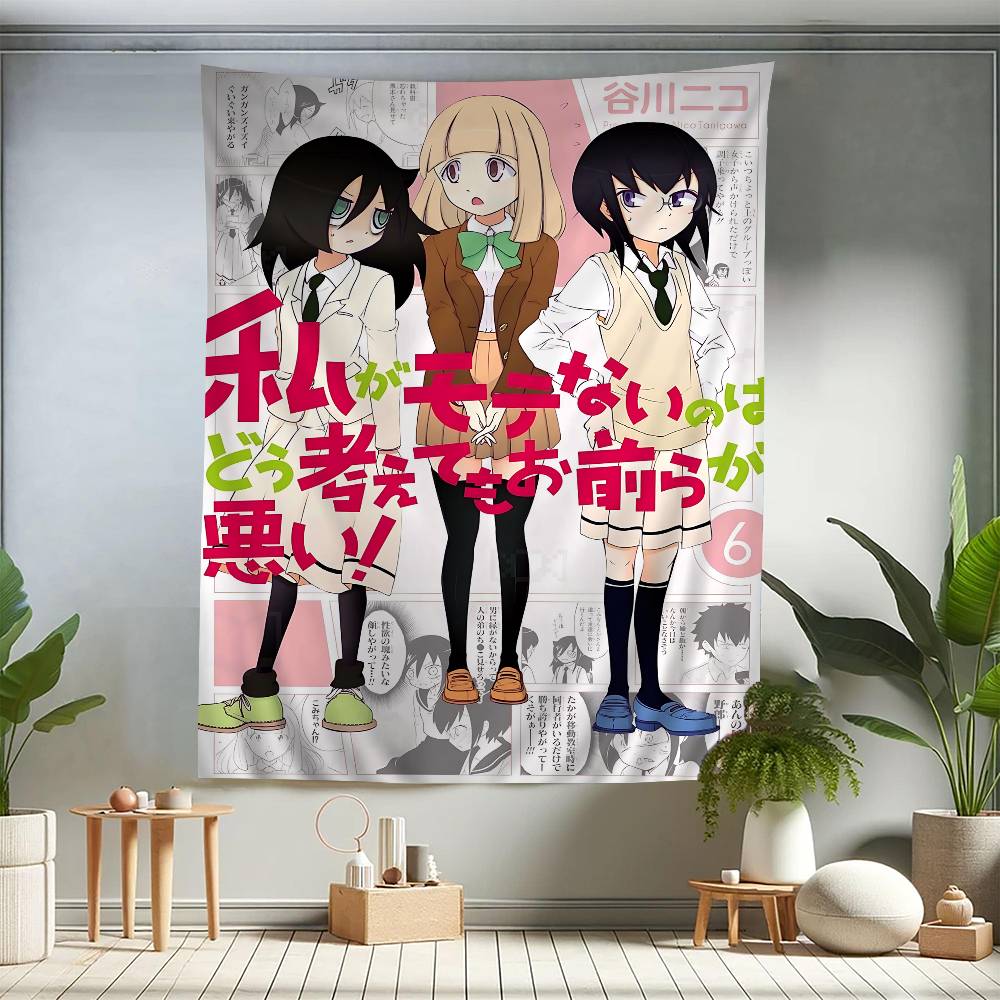 Аниме Мультфильм KKuroki TTomoko DIY Настенный Гобелен Подвесной Таро Хиппи Настенные Ковры Комната INS Домашний Декор