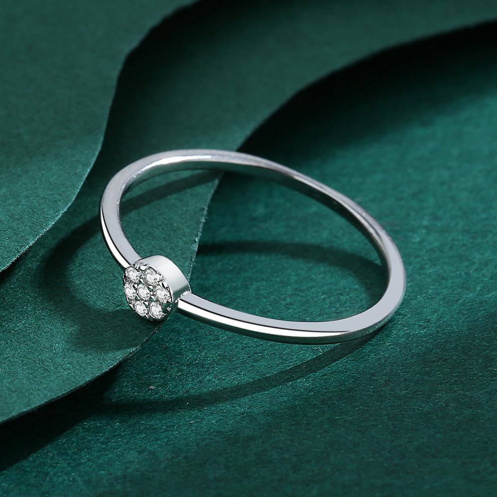 Простота круглое кольцо из стерлингового серебра 925 пробы для женщин геометрический оригинальный подарок из стерлингового серебра на годовщину ювелирные изделия из стерлингового серебра