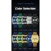 POEDAGAR Luxury Top Man Watch Electronic Square LED Alarm Chronograph Watches Week Date Dual Time Display Quartz Clock