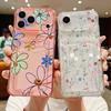 Креативный чехол для телефона с цветочным узором, прозрачный, для iPhone 17 16 15 14 13 Pro Max 17 Pro Air 17e 16e 11, противоударный, мягкий, с кармашком для карт