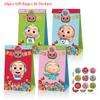 24Pcs Cocomelon Birthday Party Gift Bags With 36 Stickers For Kids Party