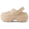 Универсальные Повседневные Удобные Клоги Женская Обувь Бежевый 210271-2Y2