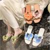 Summer New Women's Flats Slippers Flower Women's Sandals Bathroom Slippers Banquet Party Women's Shoes Slides