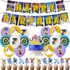 30Pcs Saint Seiya Party Supplies Decoration Set Banner, Cake Toppers, Balloons