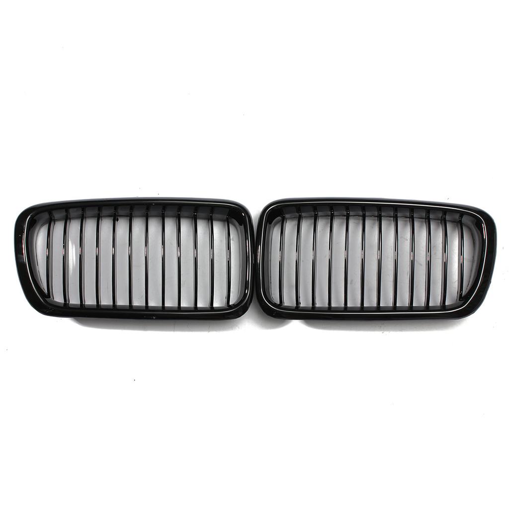 RM-CAR Pair Front Kidney Grille Single Slat Grill Grille For BMW E38 7 Series 4-Door 740i 740iL 750iL 1998-2001 Racing Grills