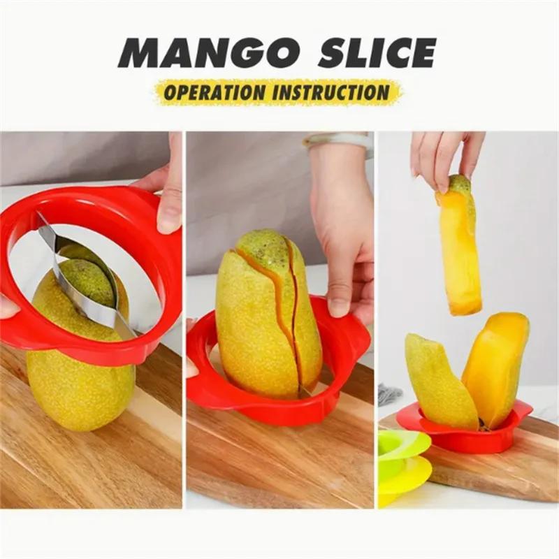 Из нержавеющей стали Манго резак Инструменты для фруктов Нож для удаления сердцевины манго Фрукторезка Бытовая кухонная утварь Гаджет Аксессуары для гаджетов Салат