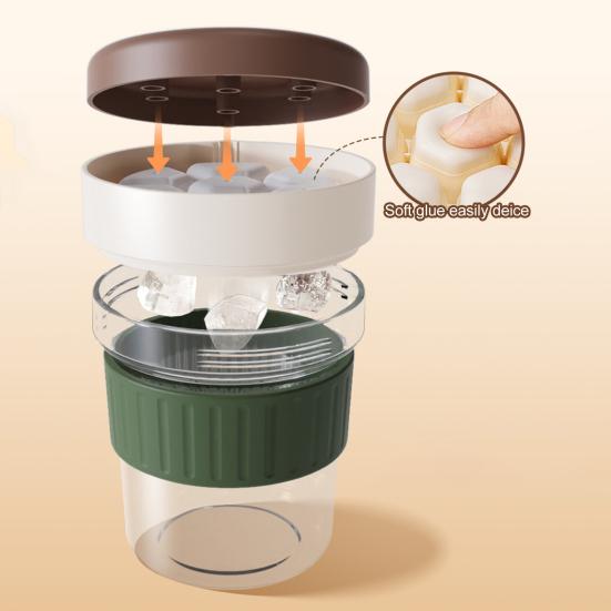 Портативная кофеварка для холодного заваривания с 3 штабелируемыми лотками для льда Бутылка-заварник из тритана без бисфенола А для холодного чая/холодного заваривания Термостойкая дорожная кружка для офиса