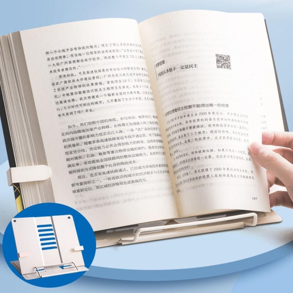 6 Adjustable Positions Desk Book Holder Heavy Duty Metal Document Holder Cooking Recipes