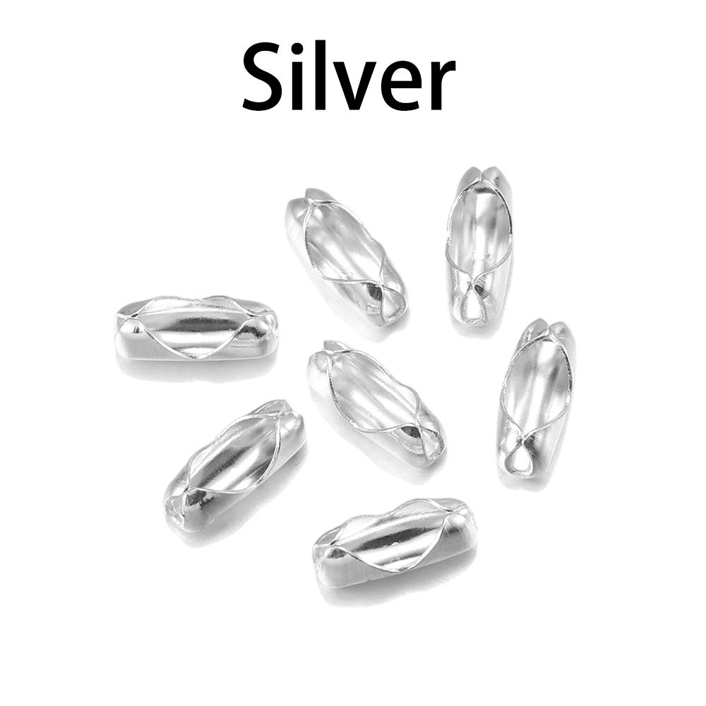 200 Pcs/lot 1.5/2.0/2.4/3.2 Mm Ball Chain Connectors Clasps Gold For DIY Bracelet Necklace Bead Chain Jewelry Making