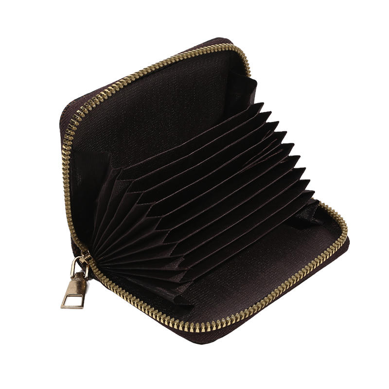 Портативная сумка-карман для карт на молнии с ретро-принтом, женский короткий кошелек, многофункциональный, высококачественный, портативный, женский, с удостоверением личности, кредитной картой, нулевой кошелек