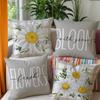 Spring Daisy Small Fresh Letter Sofa Pillow Cover Printed Cushion Home Soft