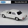 Welly 1/24 Модель автомобиля из сплава Mercedes-Benz 220 Литые металлические Классический Ретро Модель старого автомобиля Симуляция Коллекция Детская игрушка Подарок