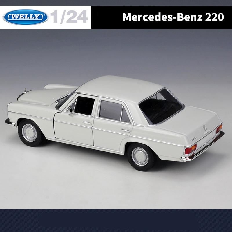 Welly 1/24 Модель автомобиля из сплава Mercedes-Benz 220 Литые металлические Классический Ретро Модель старого автомобиля Симуляция Коллекция Детская игрушка Подарок