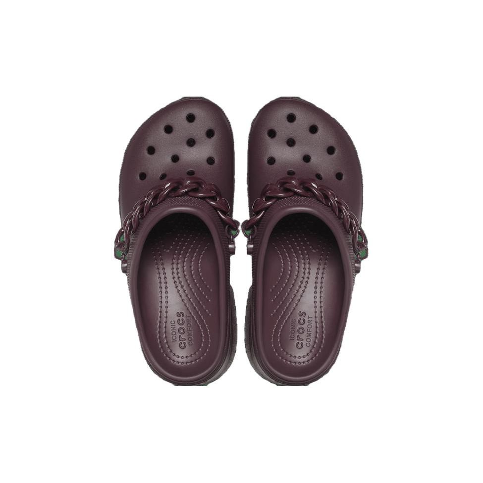 Crocs Siren Clog Shoes with Chain, Comfortable, Durable, Breathable Women Footwear Purple 209018-6WD