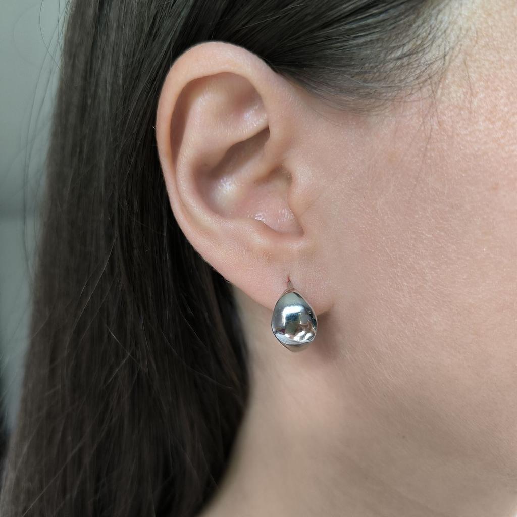 Серебряные серьги без камней (2191957)