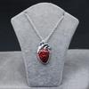 Y2K готический стиль красное сердце кулон ожерелье Хэллоуин вечеринка сувениры украшение панк хип-хоп ювелирные изделия подарок для мужчин и женщин