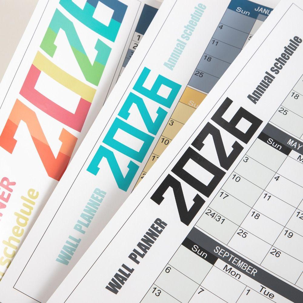 42x100cm Large Size Calendar Colorful 12 Month Calendar 2026 English Calendar Home Use