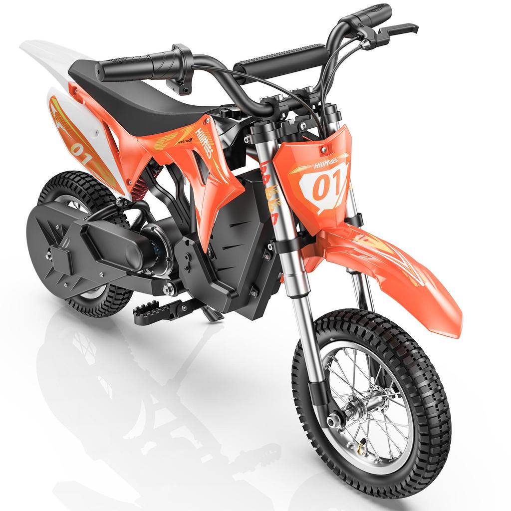 Hillmiles MileRocket 1 Детский Электромотоцикл 250 Вт Мотор 36 В 4 Ач Аккумулятор 12-дюймовые Износостойкие Шины Безопасная и Устойчивая Конструкция для Удовлетворения Большинства Потребностей в Катании
