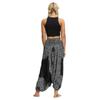 Qii-Leggings Women Casual Loose Yoga Trousers Baggy Boho Aladdin  Jumpsuit Pants