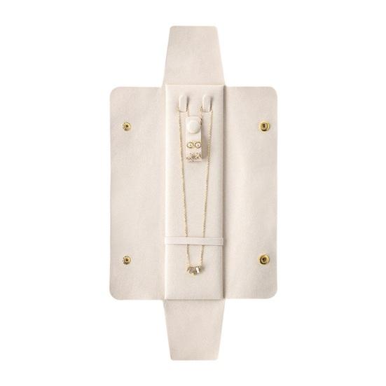 Мешочек для хранения ювелирных изделий на кнопке, из микрофибры, устойчивый к царапинам, дорожный органайзер для ювелирных изделий для ожерелий, серег-пуссетов, колец