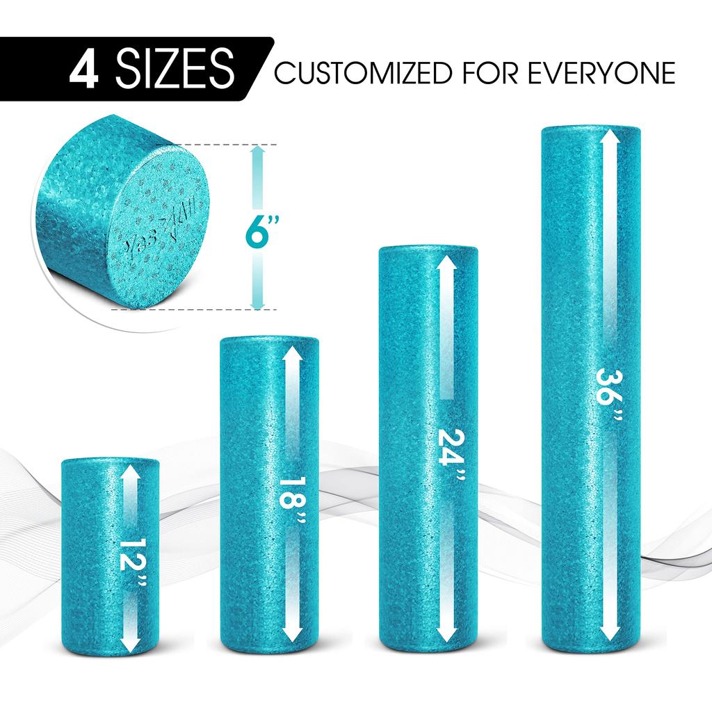 Yes4All EPP ролик для йоги из пены высокой плотности, бирюзовый ролик для растяжки спины, оборудование для йоги 61 см, импорт из Японии JS5C [обычный продукт]