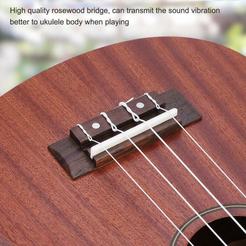 Rosewood Bridge Plastic Nut and Saddle for Ukulele Parts Replaceable Musical Instrument Repair Tool