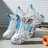 New fashion casual sports shoes outdoor lightweight versatile dad shoes fly-woven camouflage blade shoes