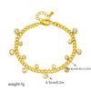 304Stainless steel pendant with synthetic round zirconia inlay, women's gold bracelet, fashionable pcs Lightweight, luxurious, and high-quality